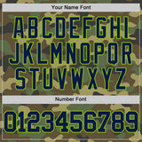 Custom Camo Navy-Neon Green Authentic Salute To Service Basketball Jersey