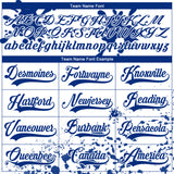 Custom Camo Royal-White Splash Hockey Lace Neck Jersey