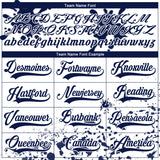 Custom Camo Navy-White Splash Hockey Lace Neck Jersey