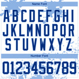 Custom Camo Royal Light Blue-White Splash Hockey Lace Neck Jersey