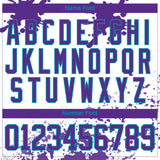 Custom Camo Purple Teal-White Splash Hockey Lace Neck Jersey