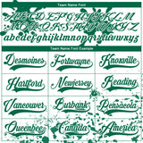 Custom Camo Kelly Green Black-White Splash Hockey Lace Neck Jersey