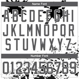 Custom Camo Steel Gray Black-White Splash Hockey Lace Neck Jersey