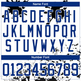 Custom Camo Royal Black-White Splash Hockey Lace Neck Jersey