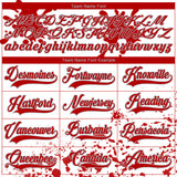 Custom Camo Red Black Gray-White Splash Hockey Lace Neck Jersey