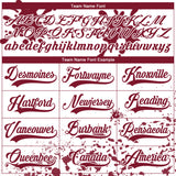 Custom Camo Crimson-White Splash Hockey Lace Neck Jersey