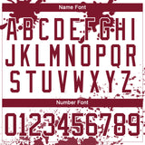 Custom Camo Crimson-White Splash Hockey Lace Neck Jersey