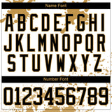 Custom Camo Black Old Gold-White Splash Hockey Lace Neck Jersey