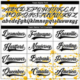 Custom Camo Black Gold-White Splash Hockey Lace Neck Jersey