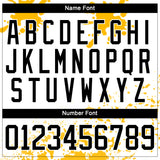 Custom Camo Black Gold-White Splash Hockey Lace Neck Jersey