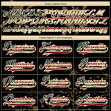 Custom Camo Vintage USA Flag Olive Black-Cream Splash Hockey Lace Neck Jersey