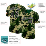 Custom Camo Black-White Geometric Fragment Camouflage Salute To Service Performance T-Shirt
