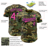 Custom Camo Pink-Navy Authentic Salute To Service Baseball Jersey
