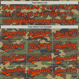 Custom Camo Orange-Navy Authentic Salute To Service Baseball Jersey