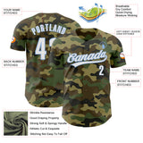 Custom Camo White-Light Blue Authentic Salute To Service Baseball Jersey