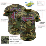 Custom Camo Burgundy-Light Blue Authentic Salute To Service Baseball Jersey