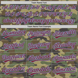 Custom Camo Burgundy-Light Blue Authentic Salute To Service Baseball Jersey
