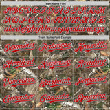 Custom Camo Red White-Black Woodland Forest Camouflage Authentic Salute To Service Baseball Jersey