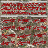 Custom Camo Red Black-White Woodland Forest Camouflage Authentic Salute To Service Baseball Jersey