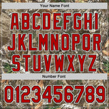 Custom Camo Red Black-White Woodland Forest Camouflage Authentic Salute To Service Baseball Jersey