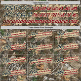 Custom Camo Vintage USA Flag-Cream Woodland Forest Camouflage Authentic Salute To Service Baseball Jersey