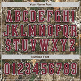 Custom Camo Burgundy White-Black Woodland Forest Camouflage Authentic Salute To Service Baseball Jersey