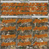 Custom Camo Crimson-Gold Woodland Forest Camouflage Authentic Salute To Service Baseball Jersey