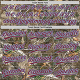 Custom Camo Burgundy-Light Blue Woodland Forest Camouflage Authentic Salute To Service Baseball Jersey