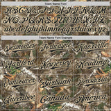 Custom Camo Black-Cream Woodland Forest Camouflage Authentic Salute To Service Baseball Jersey