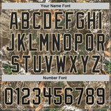 Custom Camo Black-Cream Woodland Forest Camouflage Authentic Salute To Service Baseball Jersey