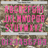 Custom Camo Light Blue Black-Pink Woodland Forest Camouflage Authentic Salute To Service Baseball Jersey
