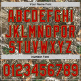 Custom Camo Red Old Gold-Black Woodland Forest Camouflage Authentic Salute To Service Baseball Jersey
