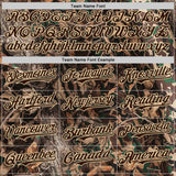 Custom Camo Brown-Cream Woodland Forest Camouflage Authentic Salute To Service Baseball Jersey