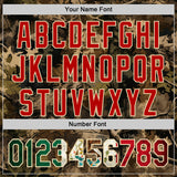 Custom Camo Vintage Mexican Flag Cream-Red Woodland Forest Tactical Camouflage Outdoor Leaf Authentic Baseball Jersey