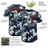 Custom Camo Vintage Mexican Flag Black-Red Woodland Forest Tactical Camouflage Outdoor Leaf Authentic Baseball Jersey