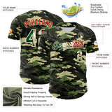 Custom Camo Vintage Mexican Flag Cream-Red Woodland Forest Tactical Camouflage Outdoor Leaf Authentic Baseball Jersey
