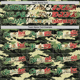 Custom Camo Vintage Mexican Flag Cream-Red Woodland Forest Tactical Camouflage Outdoor Leaf Authentic Baseball Jersey