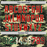 Custom Camo Vintage Mexican Flag Cream-Red Woodland Forest Tactical Camouflage Outdoor Leaf Authentic Baseball Jersey