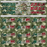 Custom Camo Vintage Mexican Flag Black White-Fire Red Digital Camouflage Authentic Baseball Jersey