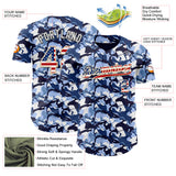 Custom Camo USA Flag City Cream Black-White Blue Ocean Camouflage Authentic Baseball Jersey