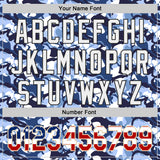 Custom Camo USA Flag City Cream Black-White Blue Ocean Camouflage Authentic Baseball Jersey