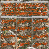 Custom Camo Olive-Orange Woodland Camouflage Salute To Service Performance T-Shirt