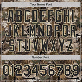 Custom Camo Black Cream-Olive Woodland Camouflage Salute To Service Performance T-Shirt