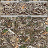 Custom Camo Brown White-Olive Woodland Camouflage Salute To Service Performance T-Shirt
