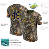 Custom Camo Navy Yellow-Olive Woodland Camouflage Salute To Service Performance T-Shirt