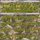 Custom Camo Green Yellow-Olive Woodland Camouflage Salute To Service Performance T-Shirt