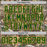 Custom Camo Green Yellow-Olive Woodland Camouflage Salute To Service Performance T-Shirt