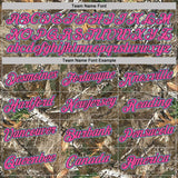 Custom Camo Pink Black Light Blue-Olive Woodland Camouflage Salute To Service Performance T-Shirt