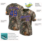 Custom Camo Royal White Red-Olive Woodland Camouflage Salute To Service Performance T-Shirt