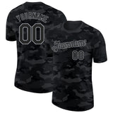 Custom Camo Black-Gray Salute To Service Performance T-Shirt